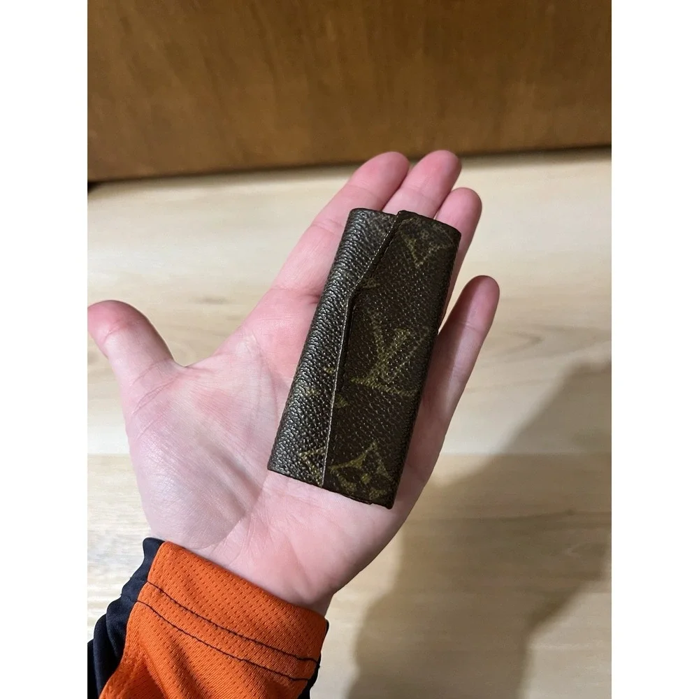 Authentic‎ Louis Vuitton Key Case Monogram Vintage 80's 3 Key Ring Small Snap